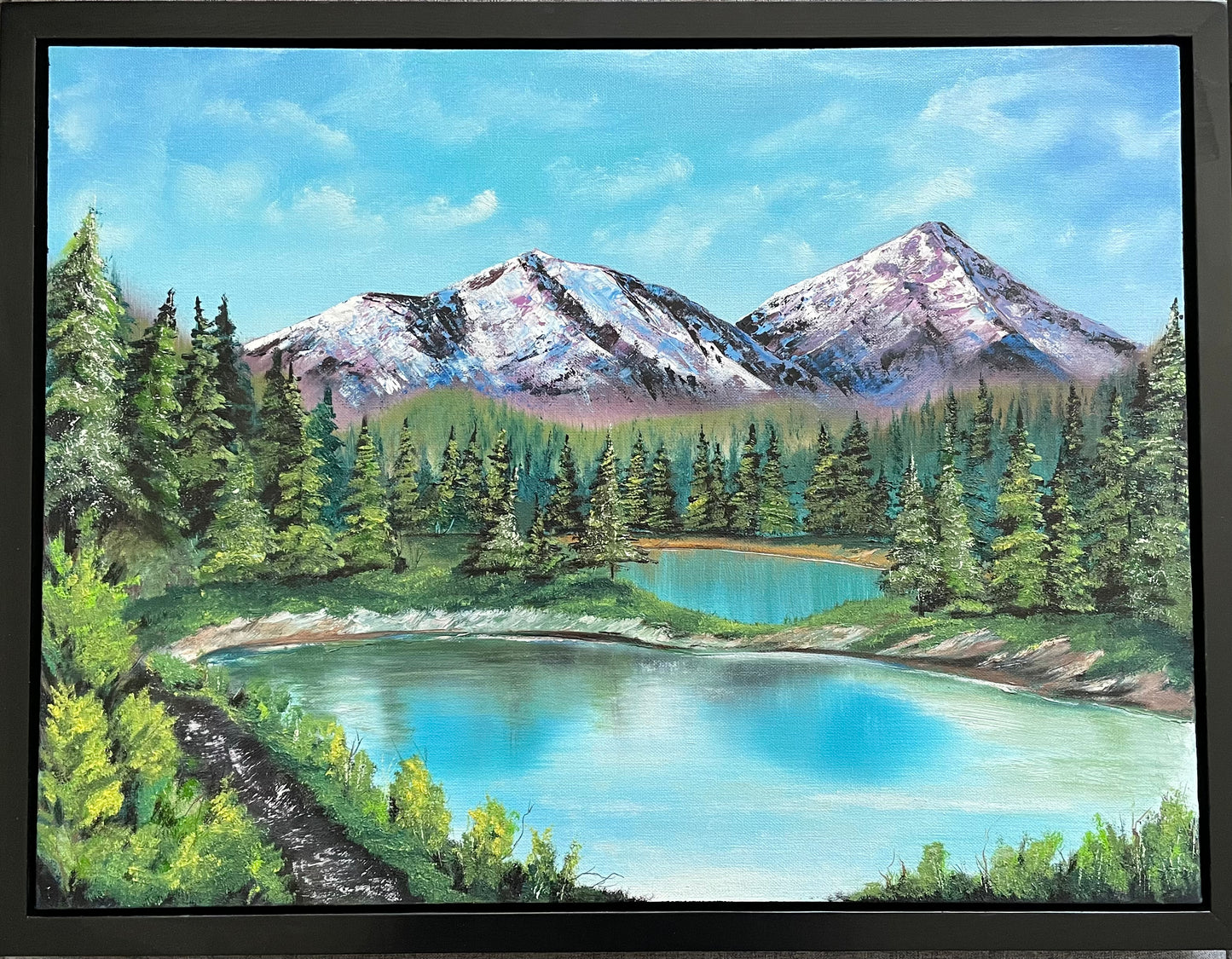 Jasper Mountains Oil Painting