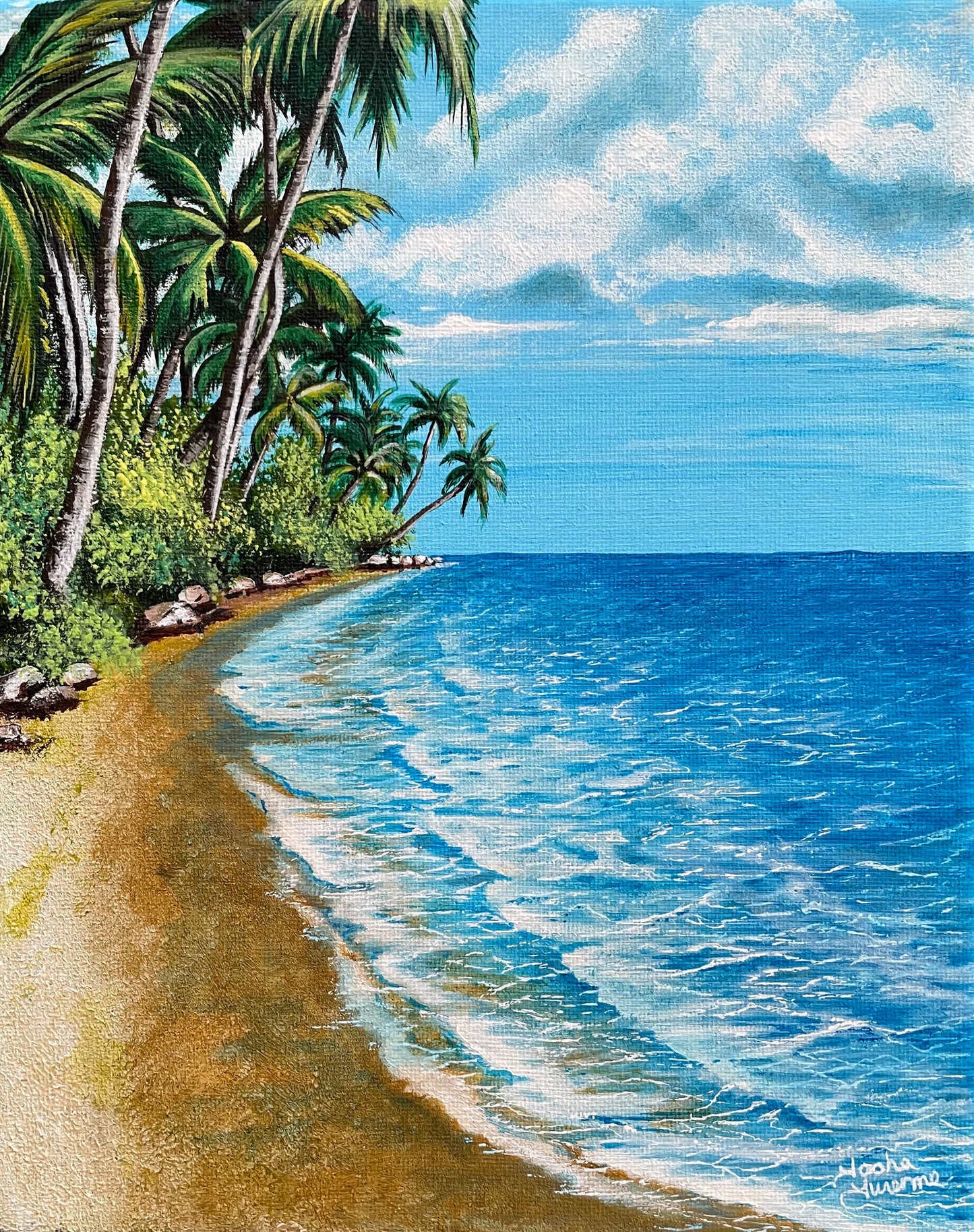 Tropical Beach Acrylic Original