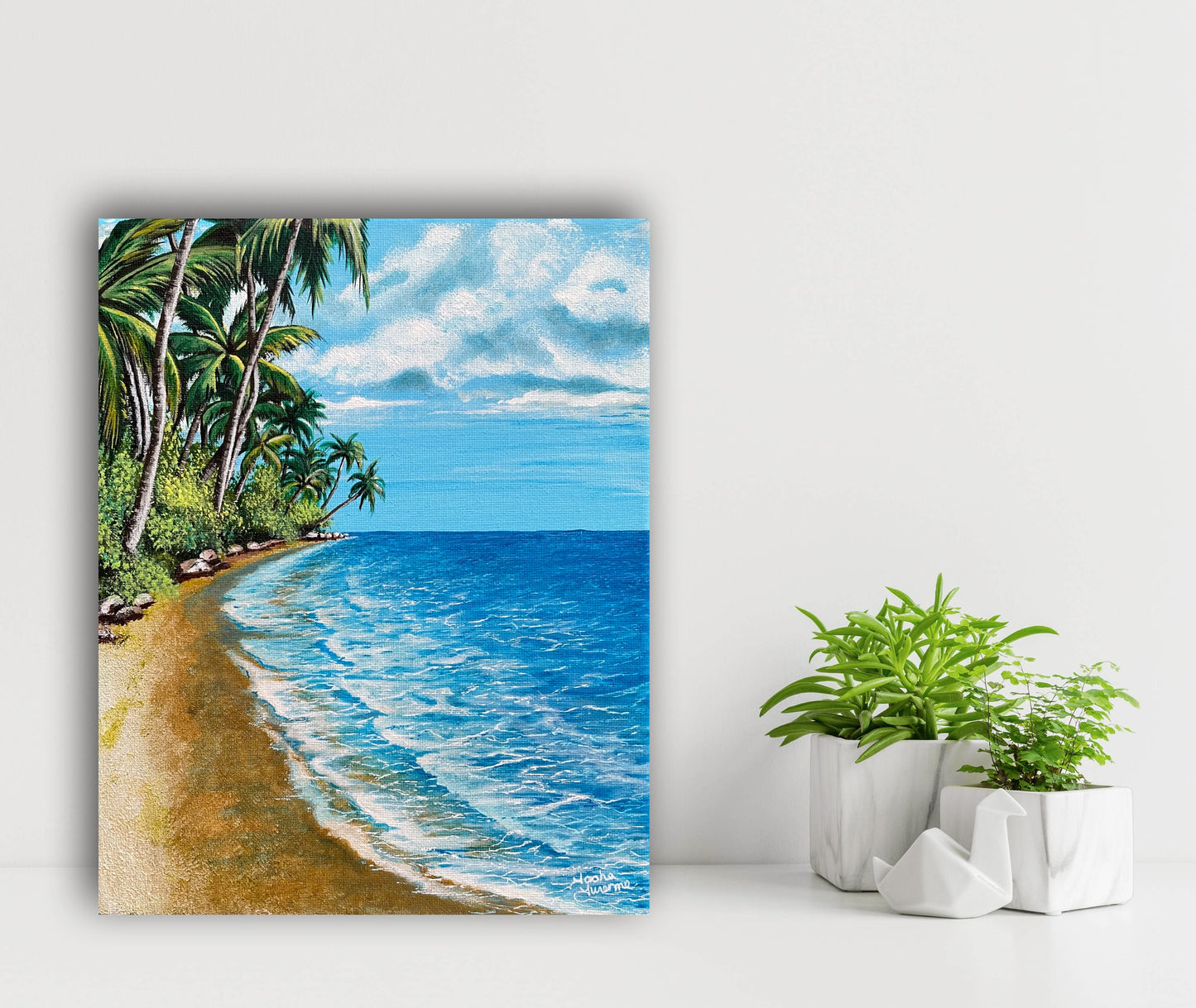 Tropical Beach Acrylic Original