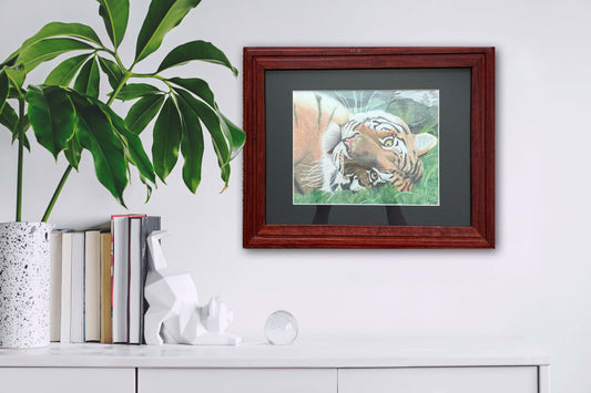 Lazy Days Tiger 8x10 Print