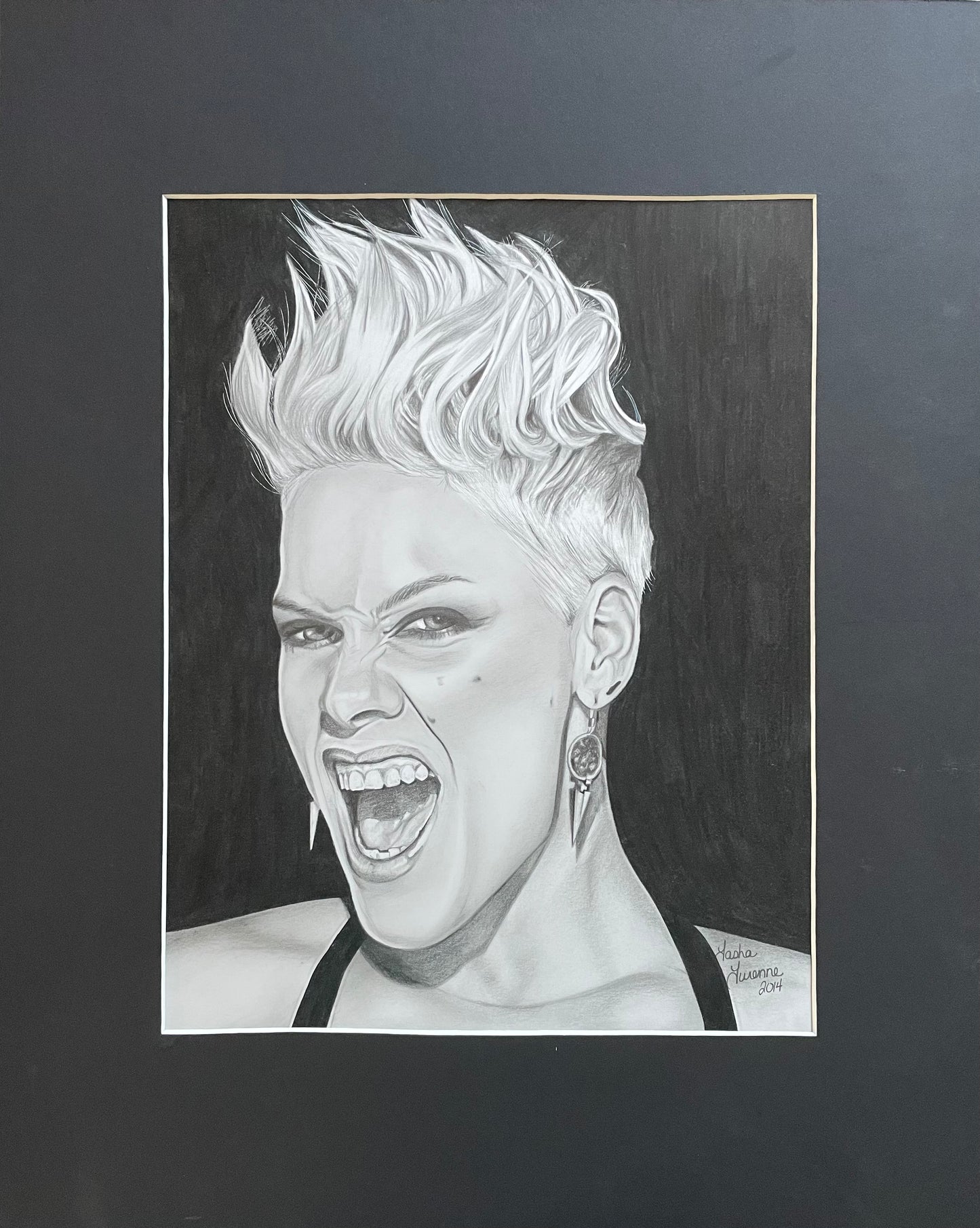 Pink Fan Art Original